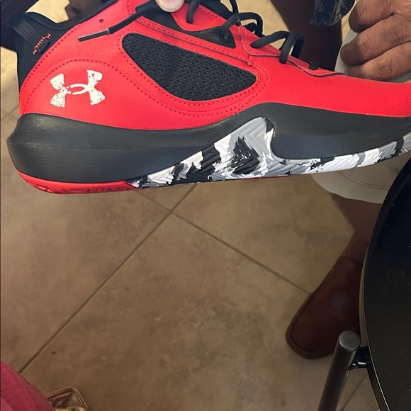 Under Armour Red and Black Athletic Shoes - Picture 1 of 5